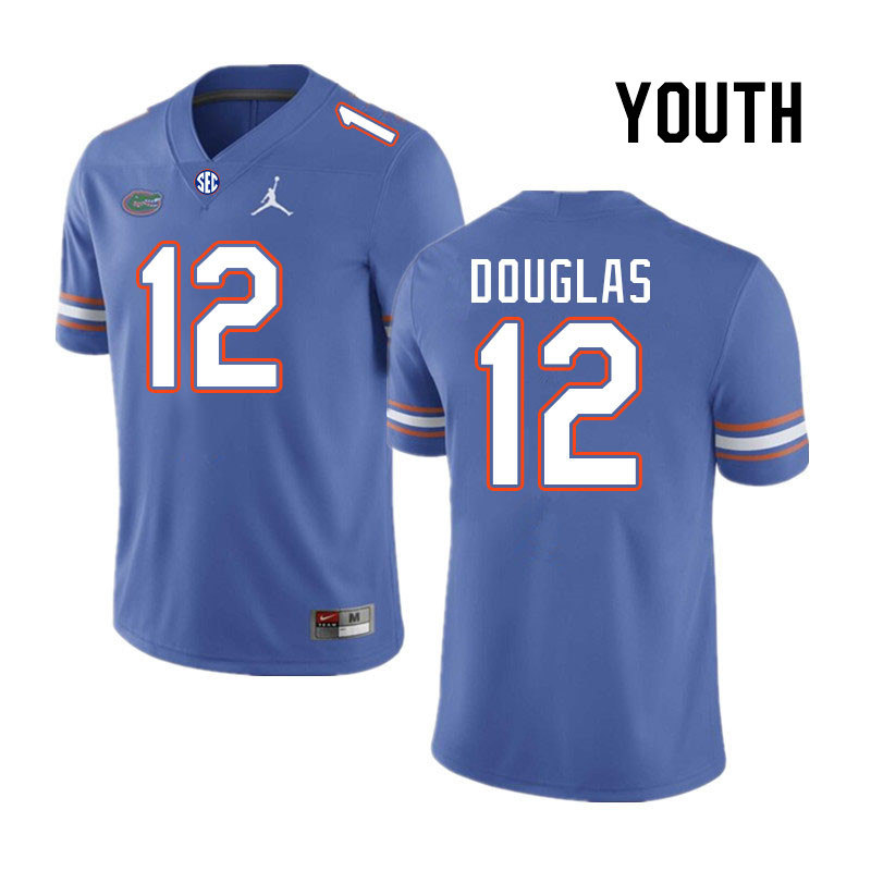 Youth #12 DJ Douglas Florida Gators College Football Jerseys Stitched-Royal